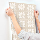 Mimosa Fleur Nude by York Wallcoverings Abstract Floral Wallpaper – York Wallcoverings ZM2808