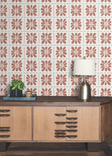 Mimosa Fleur Terracotta by York Wallcoverings Non Woven Wallpaper – York Wallcoverings ZM2809