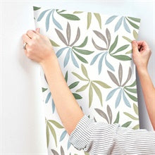 Little Garden Alpine & Sky & Silver by York Wallcoverings Tropical Wallpaper – York Wallcoverings ZM2813