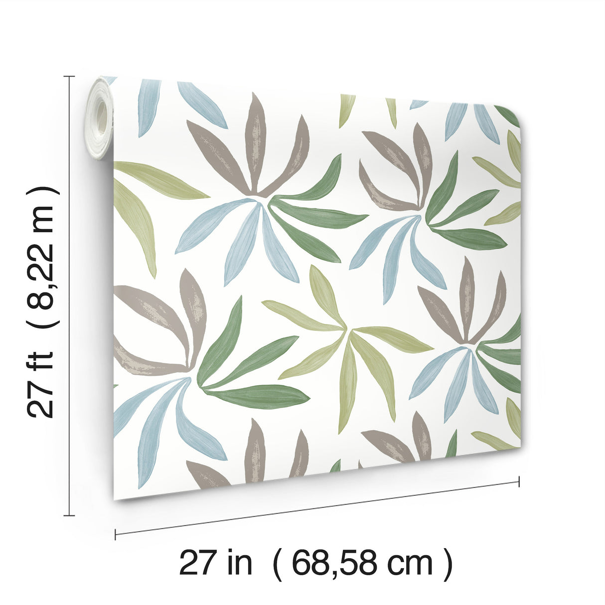 Little Garden Alpine & Sky & Silver by York Wallcoverings Tropical Wallpaper – York Wallcoverings ZM2813