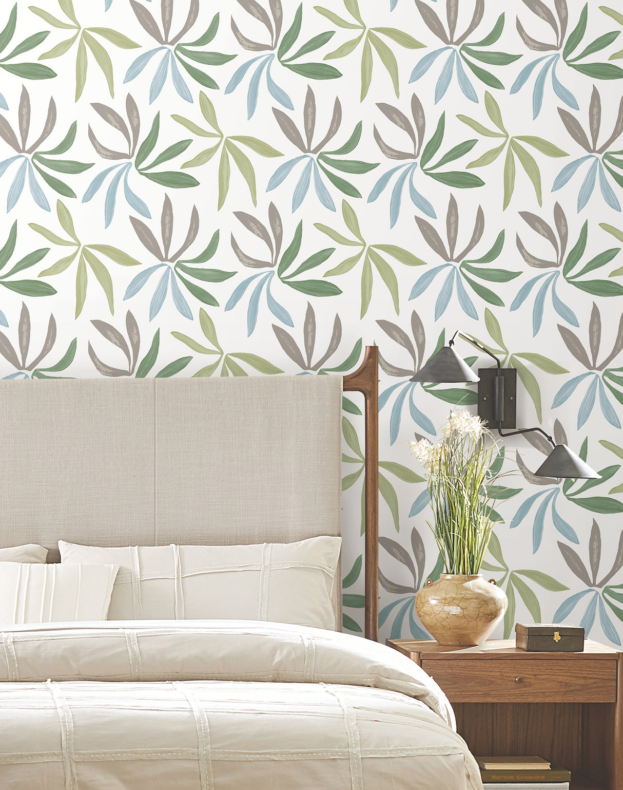 Little Garden Alpine & Sky & Silver by York Wallcoverings Tropical Wallpaper – York Wallcoverings ZM2813