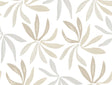 York Wallcoverings Little Garden Neutral & Pearl Wallpaper ZM2815 swatch showing palm leaf pattern