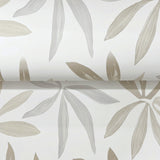 Little Garden Neutral & Pearl by York Wallcoverings Tropical Non Woven Wallpaper – York Wallcoverings ZM2815