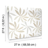 Little Garden Neutral & Pearl by York Wallcoverings Tropical Non Woven Wallpaper – York Wallcoverings ZM2815