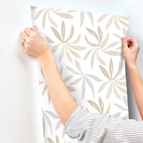 Little Garden Neutral & Pearl by York Wallcoverings Tropical Non Woven Wallpaper – York Wallcoverings ZM2815
