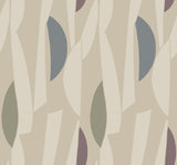 York Wallcoverings Balance Jewel geometric non woven wallpaper roll, 27 in x 27 ft, beige with jewel-tone accents