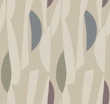 York Wallcoverings Balance Jewel geometric non woven wallpaper roll, 27 in x 27 ft, beige with jewel-tone accents
