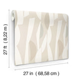 Balance Nude by York Wallcoverings Artisan Studio Transitional Abstract Geometric Beige Non Woven Washable Strippable Wallpaper - ZM2822