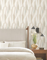 Balance Nude by York Wallcoverings Artisan Studio Transitional Abstract Geometric Beige Non Woven Washable Strippable Wallpaper - ZM2822