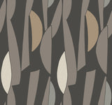 Balance Carbon and Graphite Geometric Metallic Wallpaper by York Wallcoverings - ZM2826