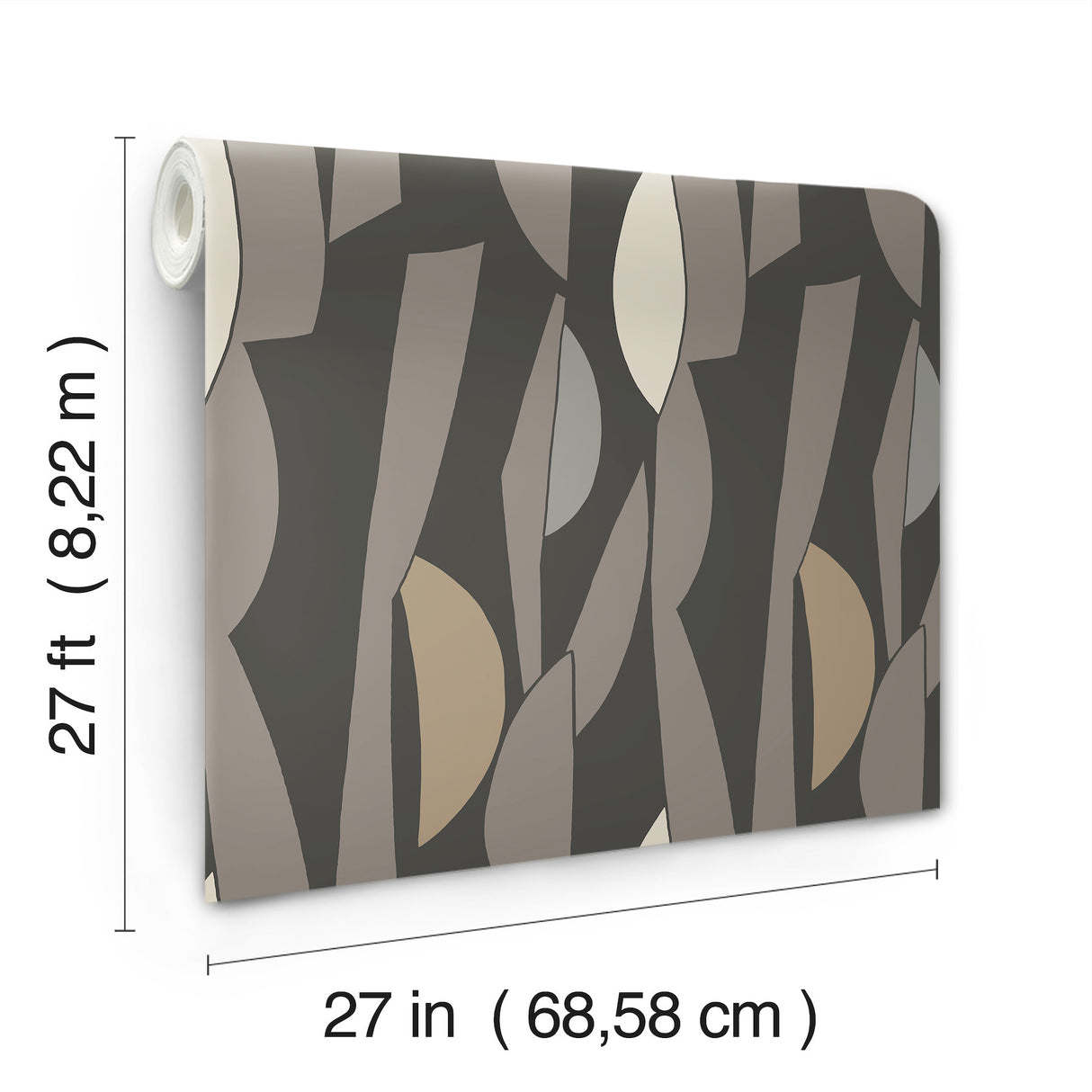 Balance Carbon and Graphite by York Wallcoverings Geometric Metallic Non Woven Wallpaper - Artisan Studio ZM2826