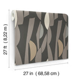 Balance Carbon and Graphite by York Wallcoverings Geometric Metallic Non Woven Wallpaper - Artisan Studio ZM2826