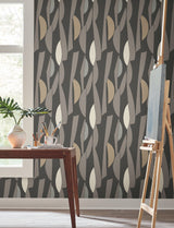 Balance Carbon and Graphite by York Wallcoverings Geometric Metallic Non Woven Wallpaper - Artisan Studio ZM2826
