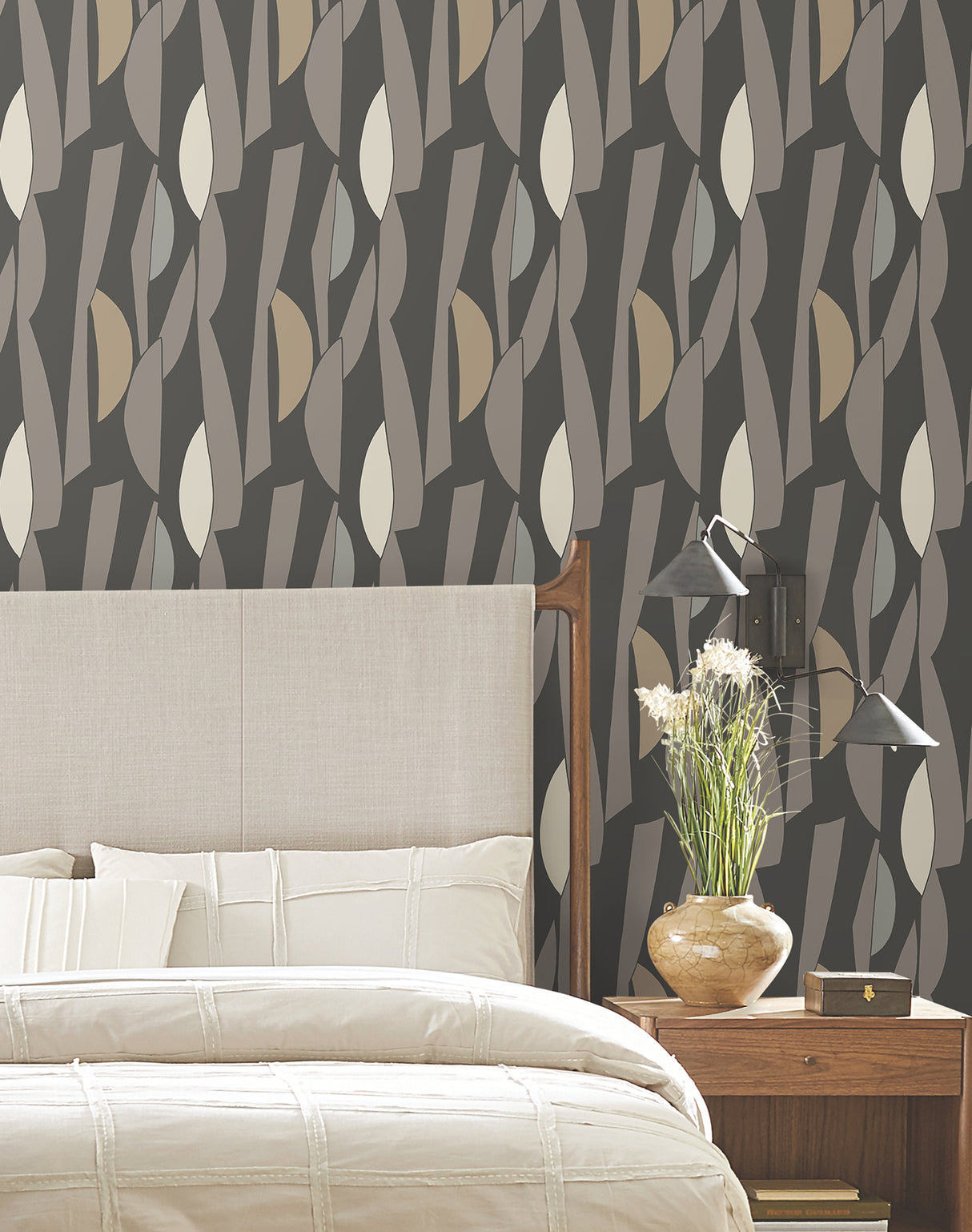 Balance Carbon and Graphite by York Wallcoverings Geometric Metallic Non Woven Wallpaper - Artisan Studio ZM2826