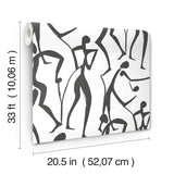 Joyful Dancers Carbon Black by York Wallcoverings Wallpaper – York Wallcoverings ZM2831