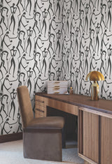 Joyful Dancers Carbon Black by York Wallcoverings Wallpaper – York Wallcoverings ZM2831