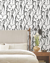 Joyful Dancers Carbon Black by York Wallcoverings Wallpaper – York Wallcoverings ZM2831