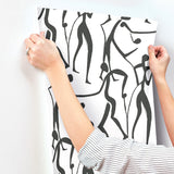 Joyful Dancers Carbon Black by York Wallcoverings Wallpaper – York Wallcoverings ZM2831