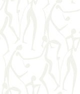 Joyful Dancers Pearl Wallpaper by York Wallcoverings, pattern ZM2833