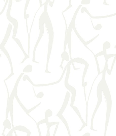 Joyful Dancers Pearl Wallpaper by York Wallcoverings, pattern ZM2833