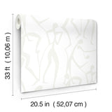 Joyful Dancers Pearl by York Wallcoverings Non Woven Wallpaper – York Wallcoverings ZM2833