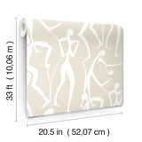 Joyful Dancers Nude by York Wallcoverings Non Woven Wallpaper – York Wallcoverings ZM2834