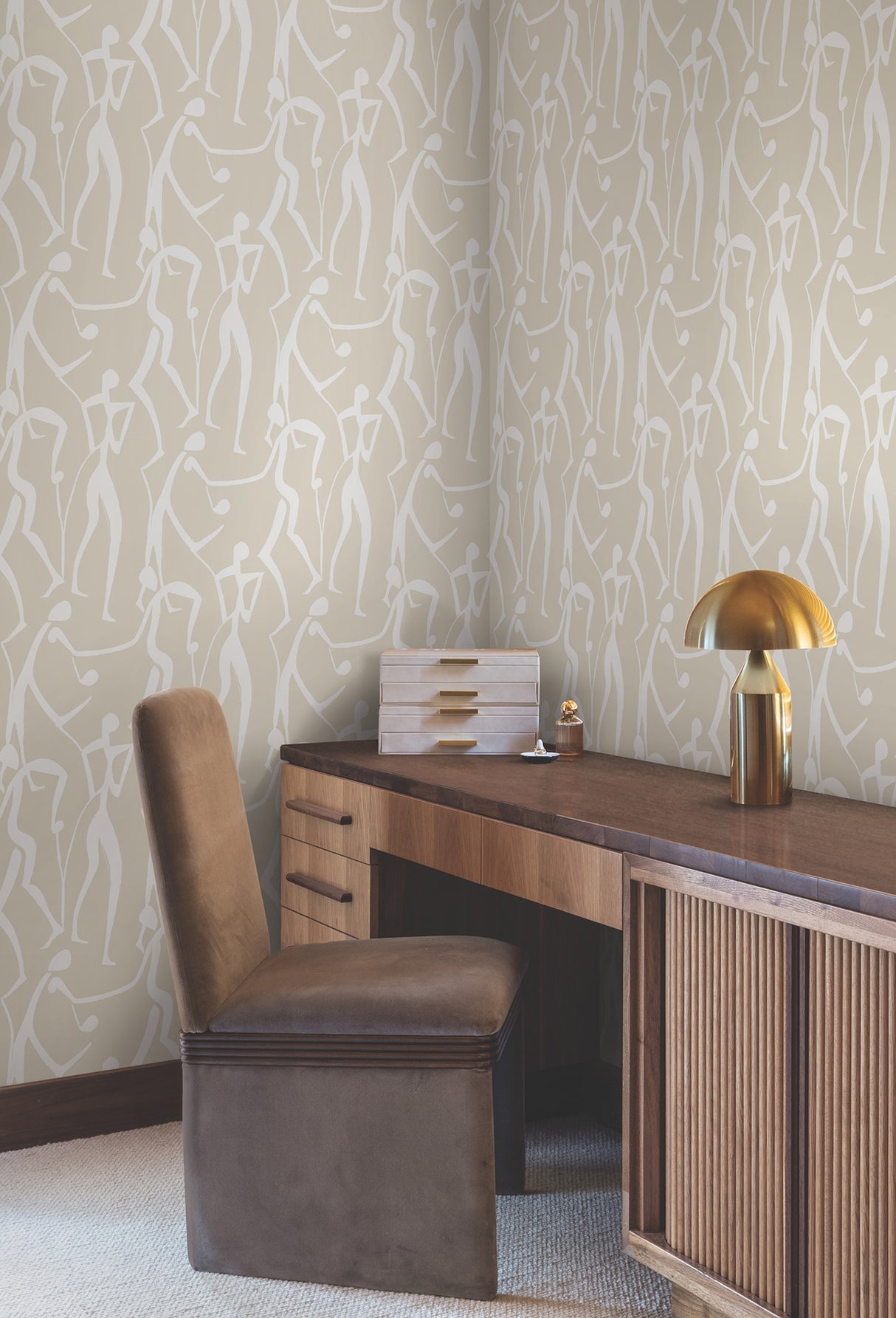 Joyful Dancers Nude by York Wallcoverings Non Woven Wallpaper – York Wallcoverings ZM2834