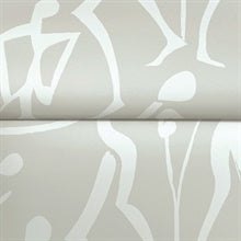 Joyful Dancers Lichen Grey by York Wallcoverings Non Woven Wallpaper – York Wallcoverings ZM2835