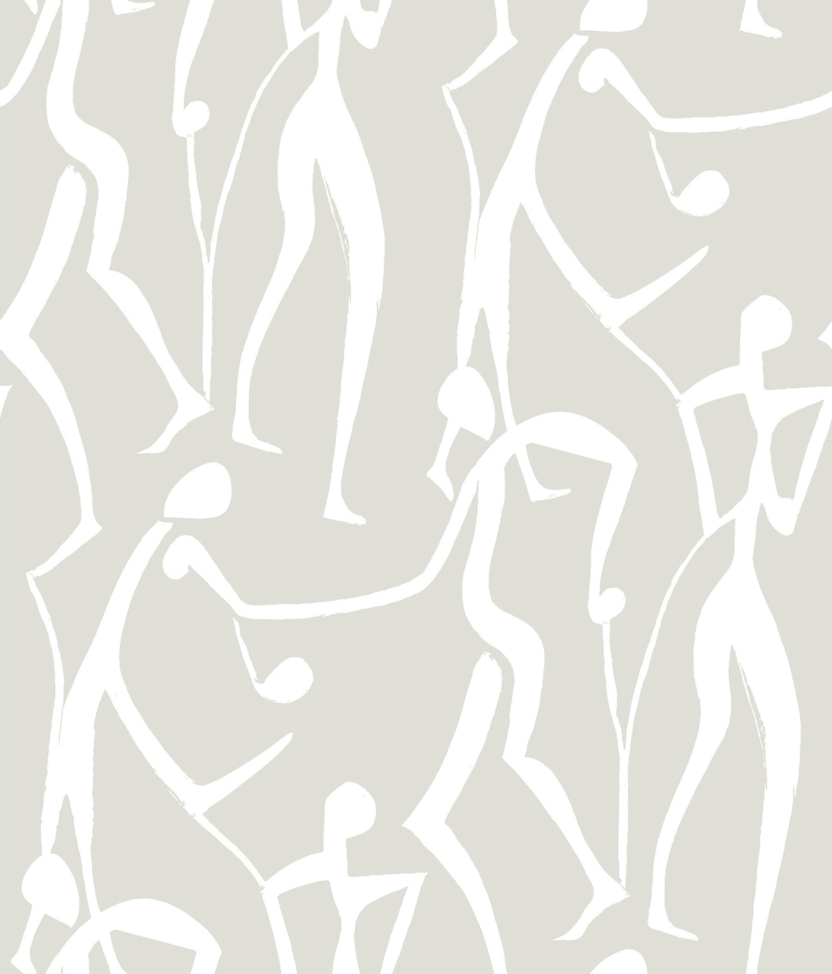 Joyful Dancers Lichen Grey abstract figure wallpaper by York Wallcoverings, SKU ZM2835