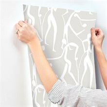 Joyful Dancers Lichen Grey by York Wallcoverings Non Woven Wallpaper – York Wallcoverings ZM2835