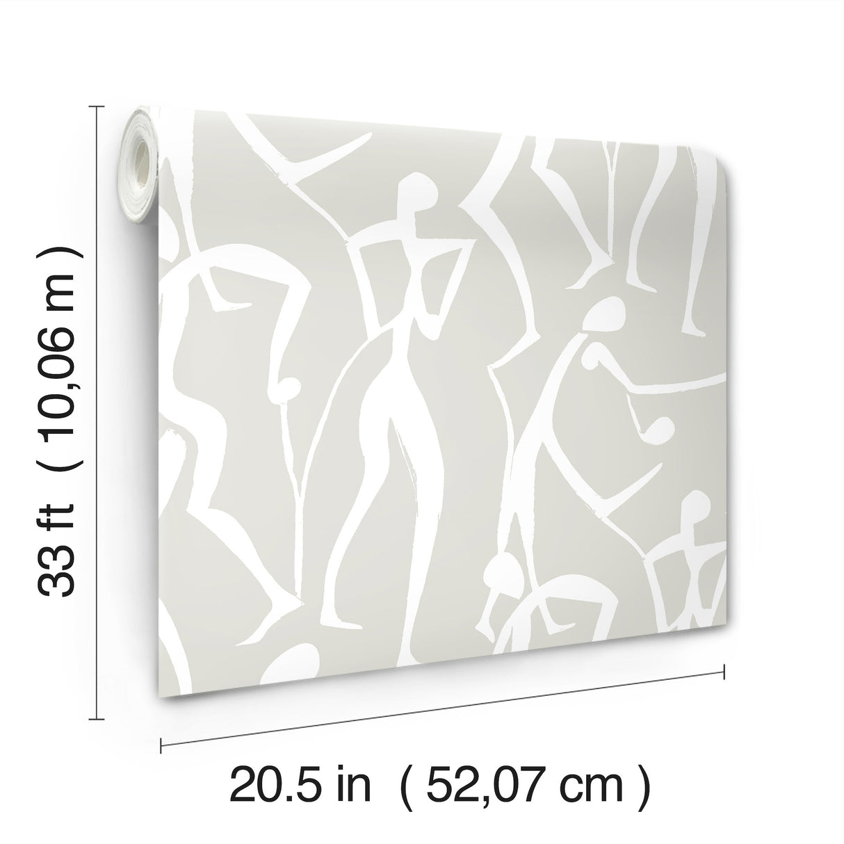 Joyful Dancers Lichen Grey by York Wallcoverings Non Woven Wallpaper – York Wallcoverings ZM2835