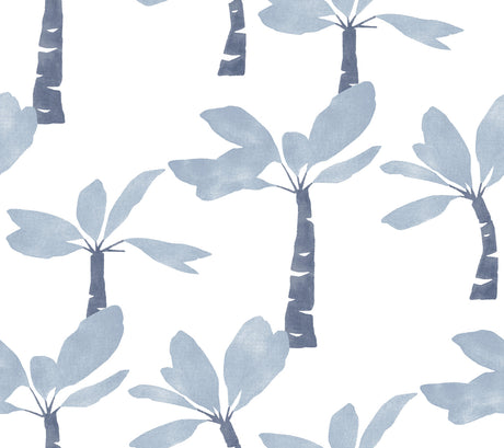 Painted Oasis Ultramarine Wallpaper by York Wallcoverings ZM2837
