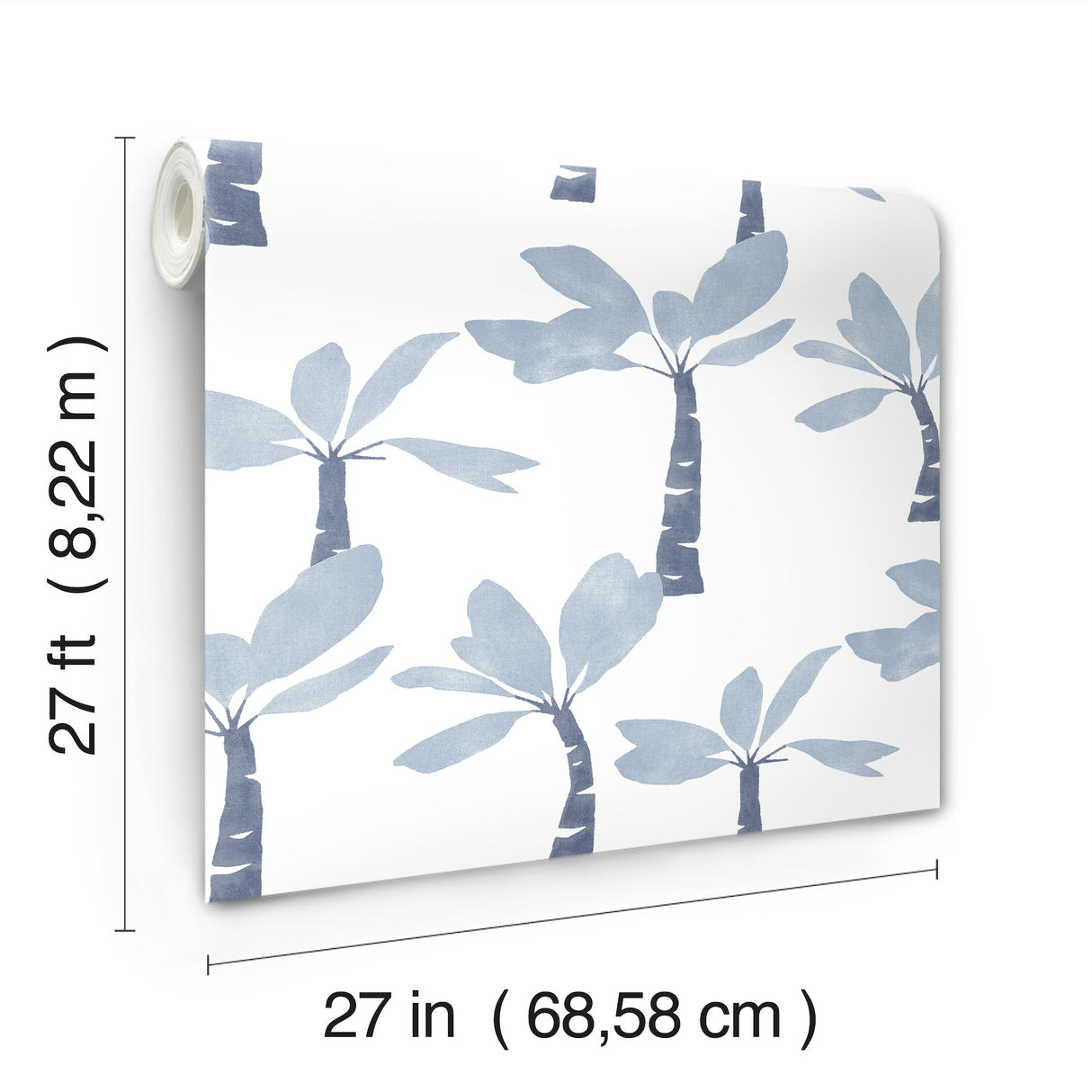 Painted Oasis Ultramarine by York Wallcoverings Tropical Wallpaper – York Wallcoverings ZM2837