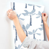 Painted Oasis Ultramarine by York Wallcoverings Tropical Wallpaper – York Wallcoverings ZM2837