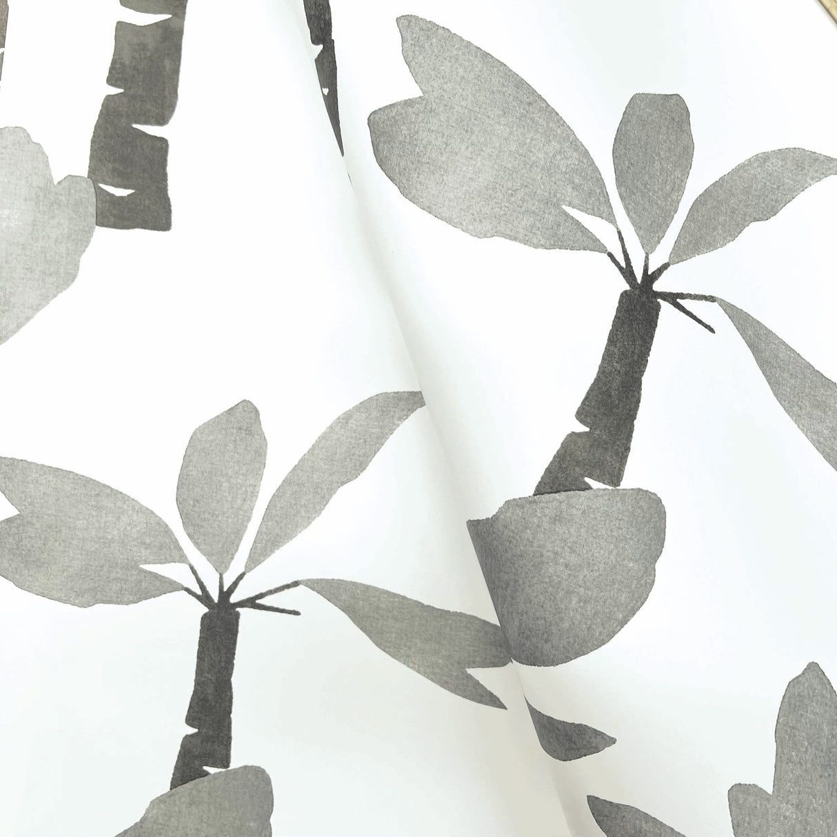 Painted Oasis Carbon & Graphite by York Wallcoverings Tropical Wallpaper – York Wallcoverings ZM2838