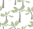 York Wallcoverings Painted Oasis Leaf Green palm tree wallpaper roll, 27 in x 27 ft