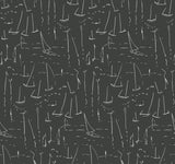 Vermillion Coast Carbon Black sailboat wallpaper by York Wallcoverings, SKU ZM2842