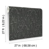 Vermillion Coast Carbon Black by York Wallcoverings Nautical Wallpaper – York Wallcoverings ZM2842