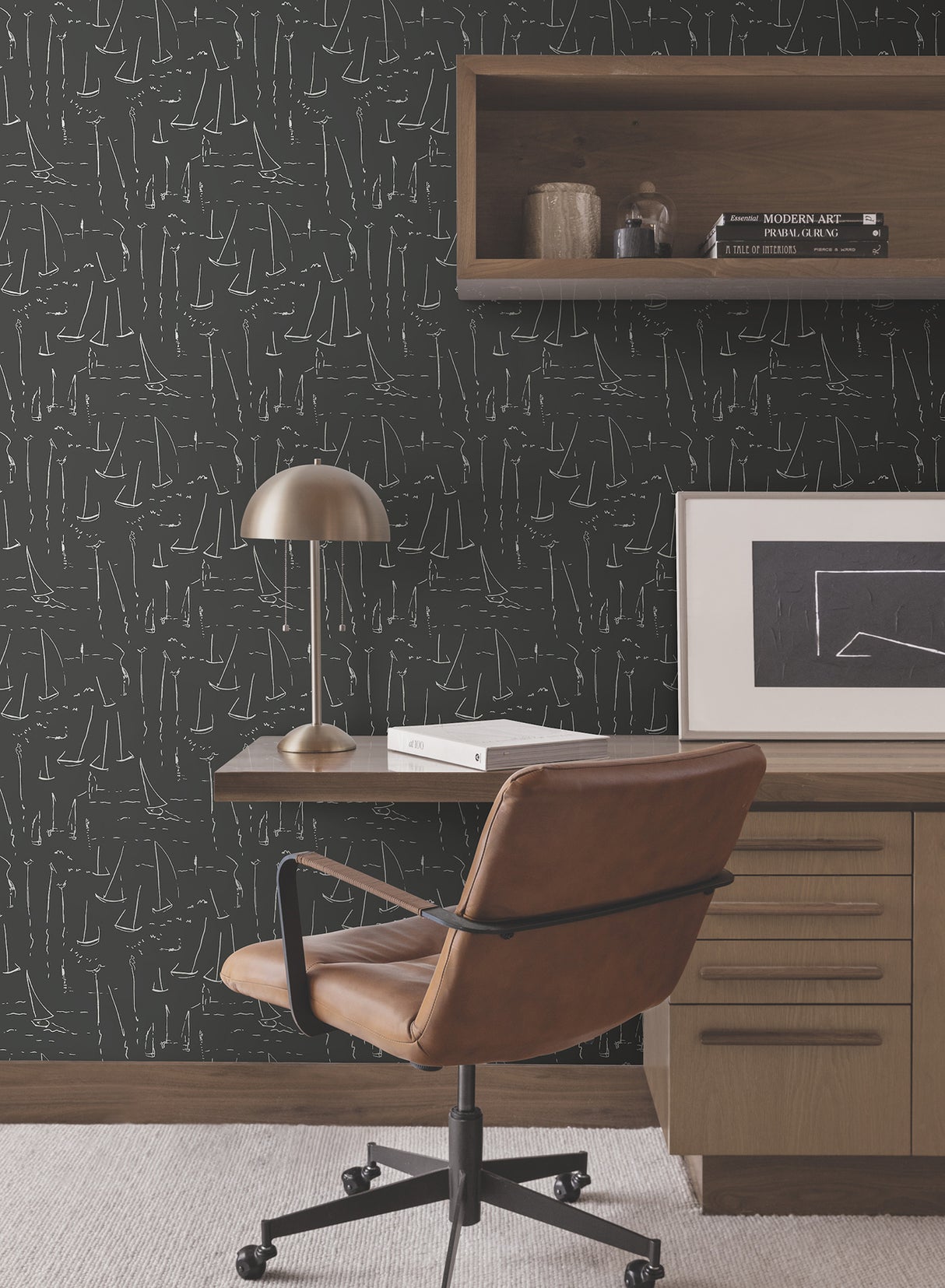 Vermillion Coast Carbon Black by York Wallcoverings Nautical Wallpaper – York Wallcoverings ZM2842