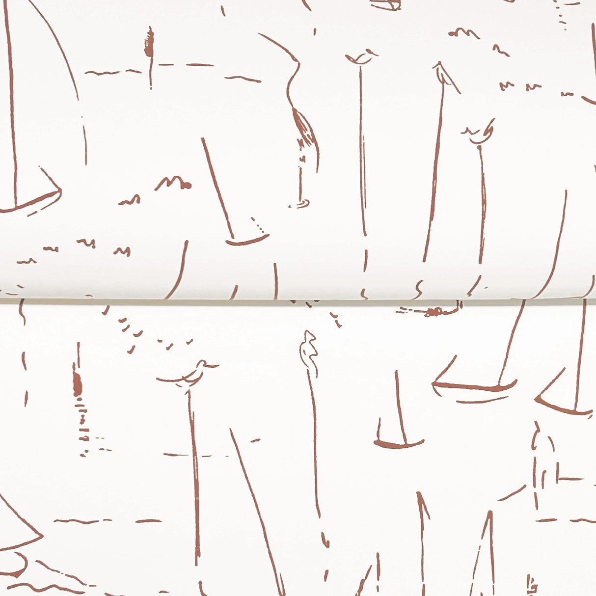 Vermillion Coast Vermillion by York Wallcoverings Nautical Sailboat Wallpaper – York Wallcoverings ZM2843
