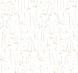 Vermillion Coast Gold wallpaper by York Wallcoverings, metallic gold sailboat line art on white, pattern ZM2845