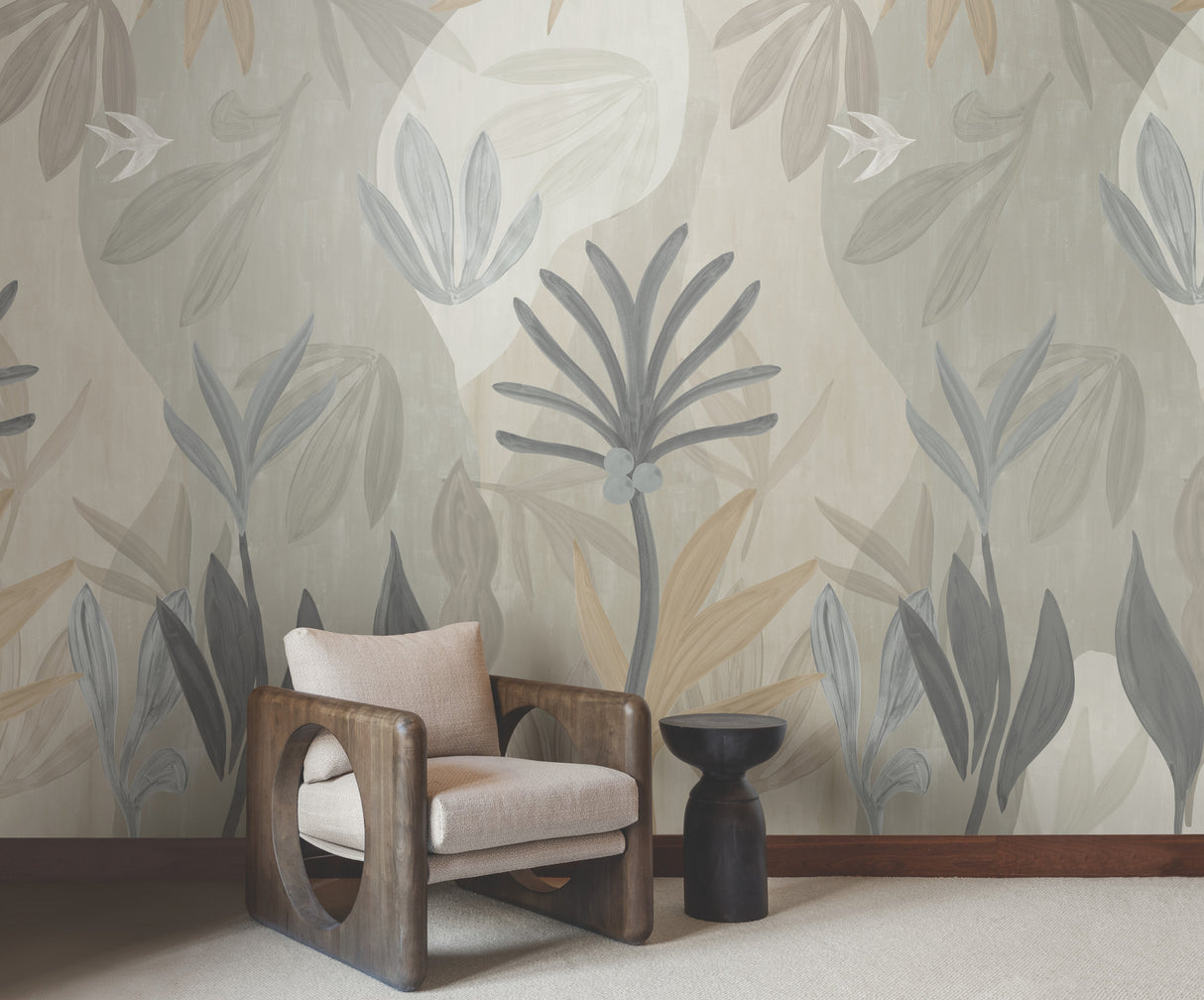 Chambord Gardens Graphite & Carbon by York Wallcoverings Wall Mural – York Wallcoverings ZM2848M