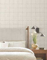La Vitre Plaid Lichen Grey by York Wallcoverings Geometric Plaid Wallpaper – York Wallcoverings ZM2851