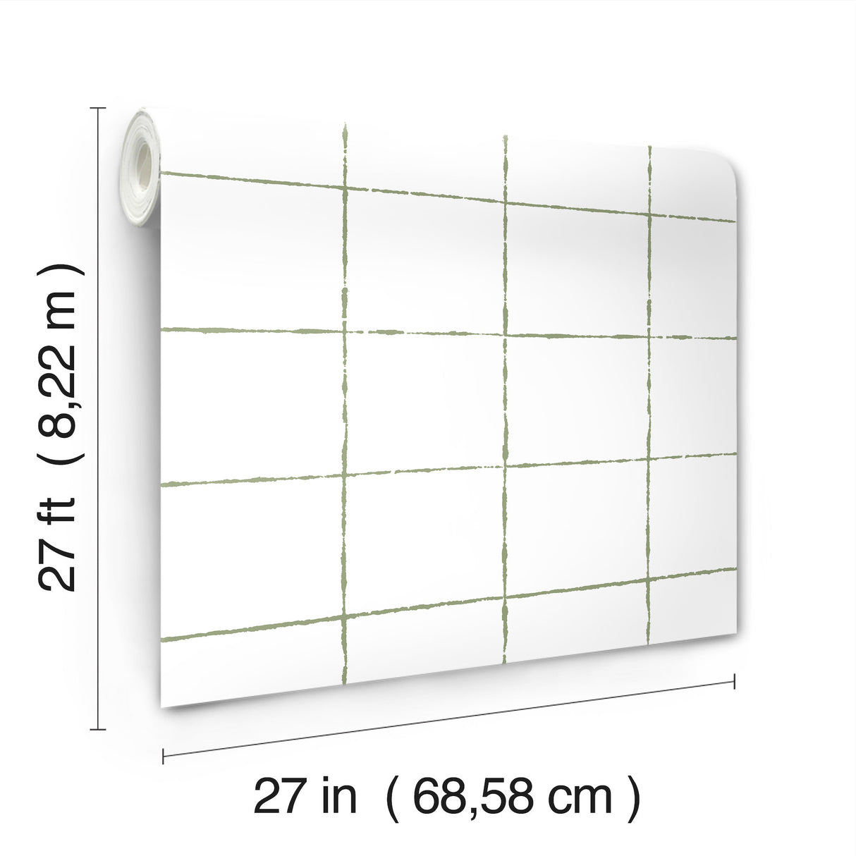 La Vitre Plaid Leaf by York Wallcoverings Modern Geometric Sage Green Grid Unpasted Non Woven Wallpaper Artisan Studio ZM2852