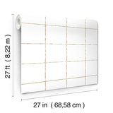 La Vitre Plaid Gold by York Wallcoverings Geometric Metallic Wallpaper – York Wallcoverings ZM2853