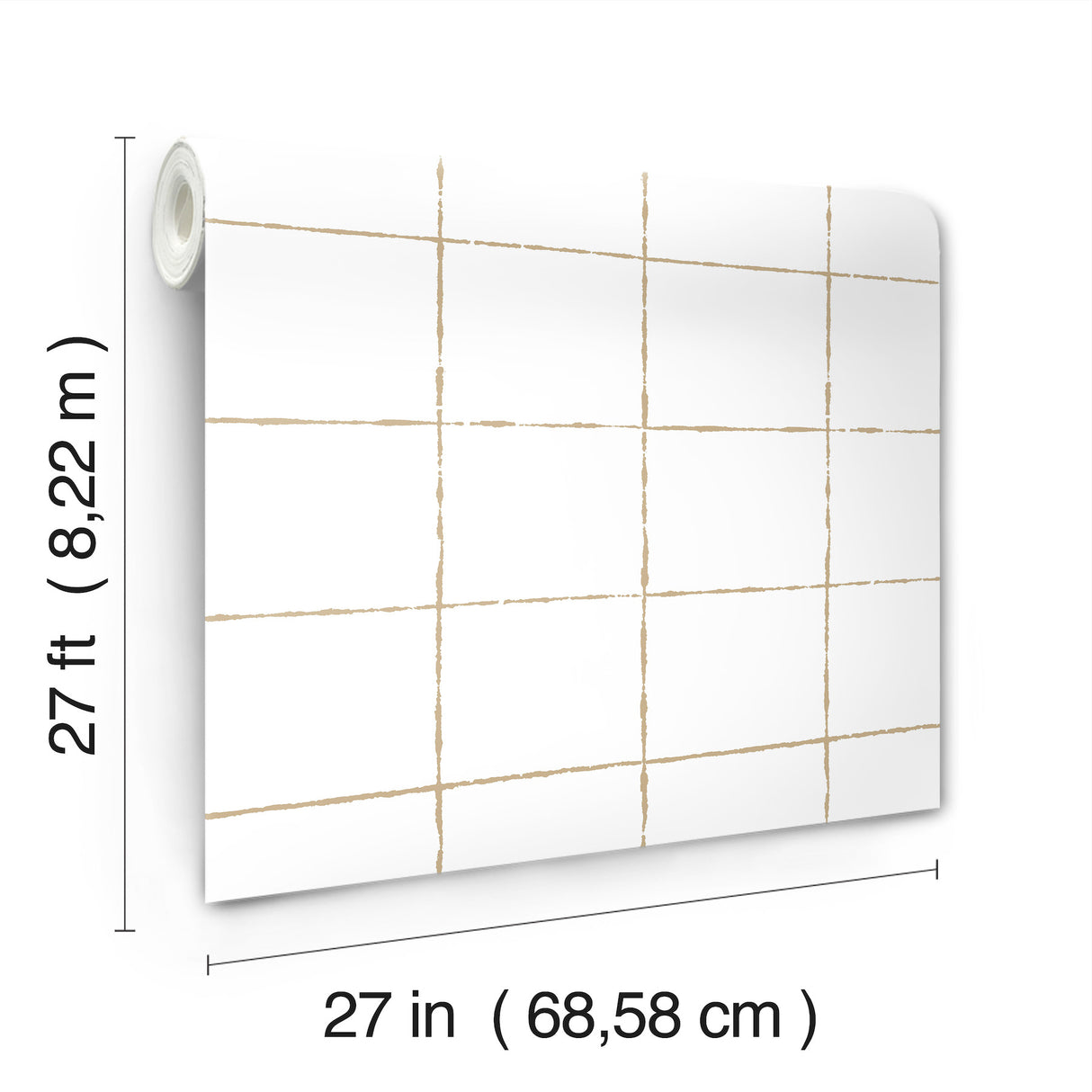 La Vitre Plaid Gold by York Wallcoverings Geometric Metallic Wallpaper – York Wallcoverings ZM2853