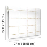 La Vitre Plaid Gold by York Wallcoverings Geometric Metallic Wallpaper – York Wallcoverings ZM2853