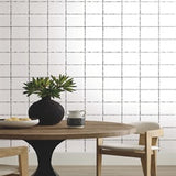 La Vitre Plaid Carbon Black by York Wallcoverings Non Woven Wallpaper- York Wallcoverings ZM2854