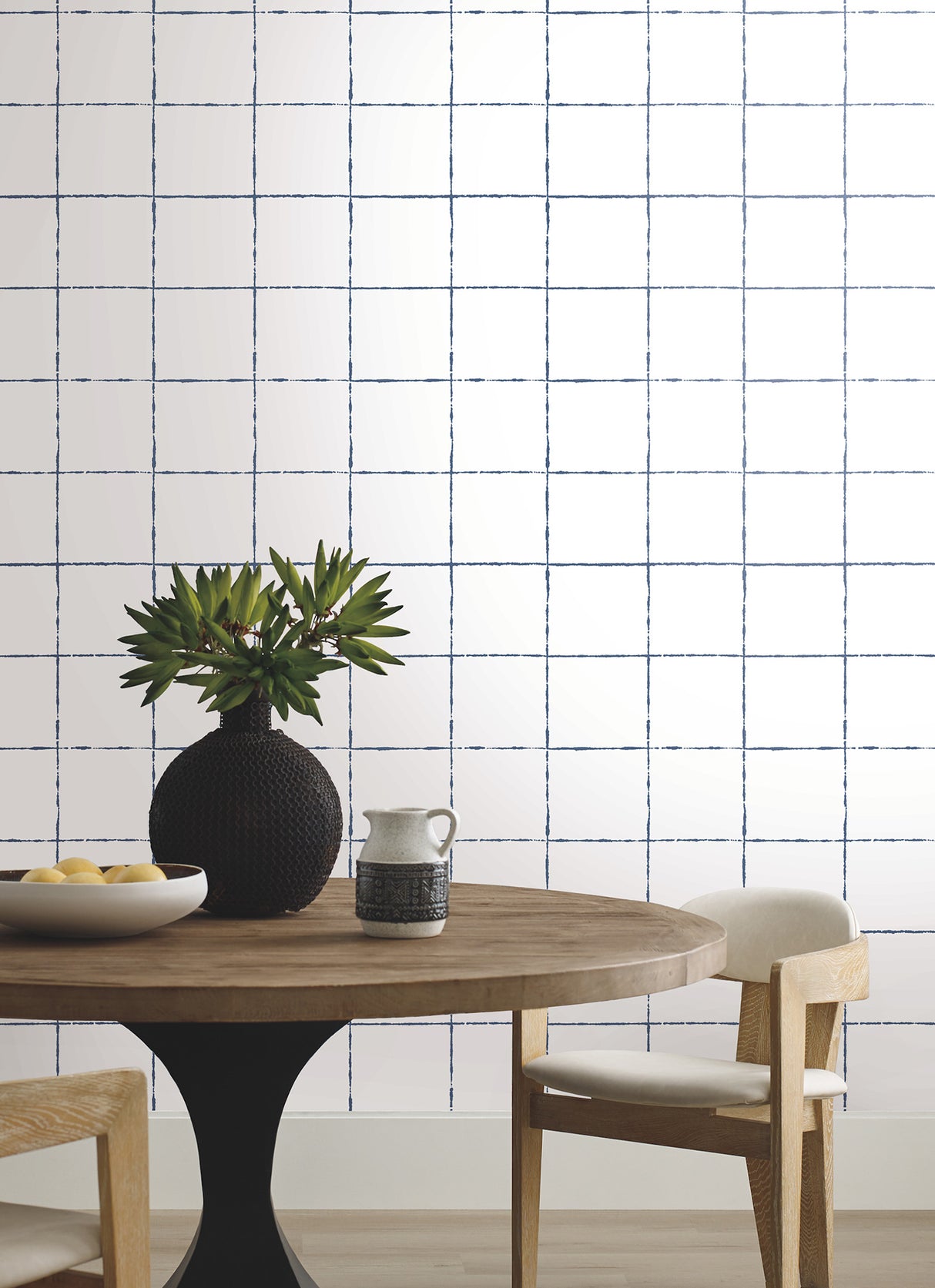 La Vitre Plaid Ultramarine by York Wallcoverings Geometric Plaid Wallpaper – York Wallcoverings ZM2856
