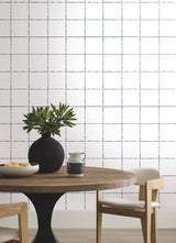 La Vitre Plaid Ultramarine by York Wallcoverings Geometric Plaid Wallpaper – York Wallcoverings ZM2856
